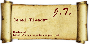 Jenei Tivadar névjegykártya