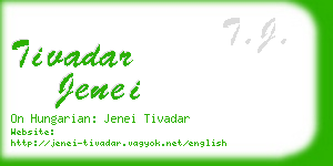 tivadar jenei business card